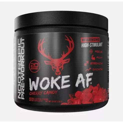WOKE AF Cherry Candy 20 Servings UAE | FORCE High-Stim Pre-Workout