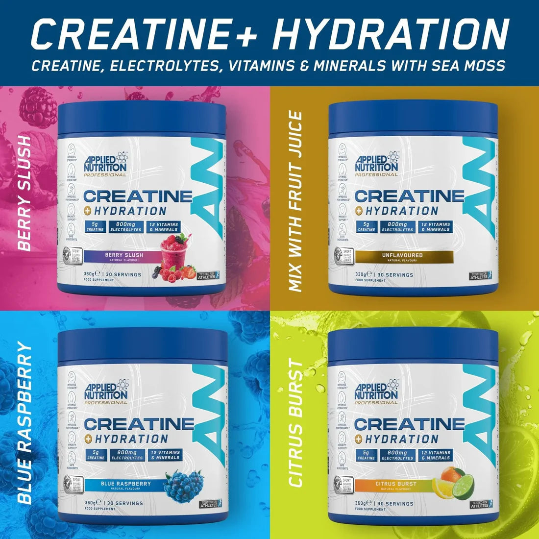 Applied Nutrition Creatine + Hydration 360g UAE | 30 Servings | FORCE