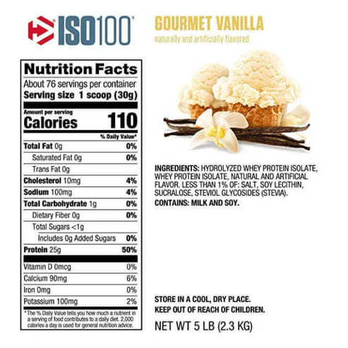 Dymatize ISO100 Gourmet Vanilla 2.3kg UAE | FORCE