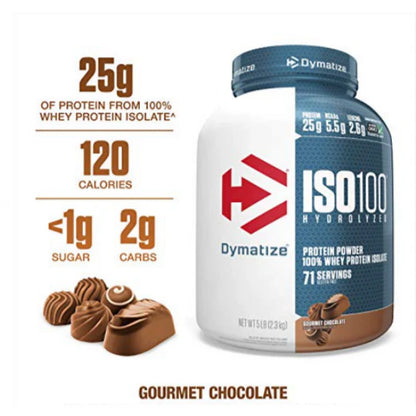 Dymatize ISO100 Gourmet Chocolate 2.3kg UAE | Hydrolyzed Whey | FORCE