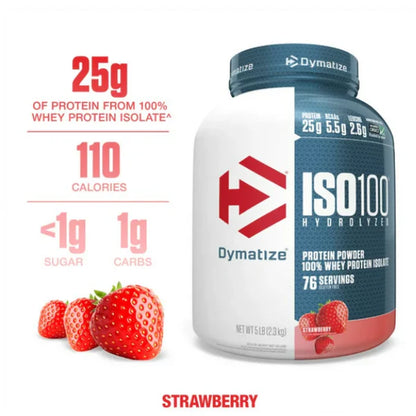 Dymatize ISO100 Strawberry 2.3kg UAE | 100% Whey Isolate | FORCE