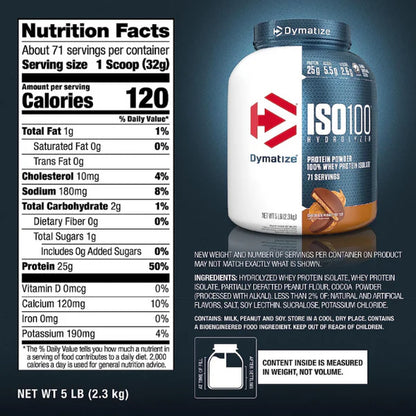 Dymatize ISO100 Chocolate Peanut Butter 2.3kg UAE | Hydrolyzed Whey | FORCE