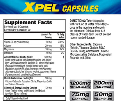 MHP XPEL Herbal Diuretic 80 capsule UAE | Rapid Water Loss | FORCE