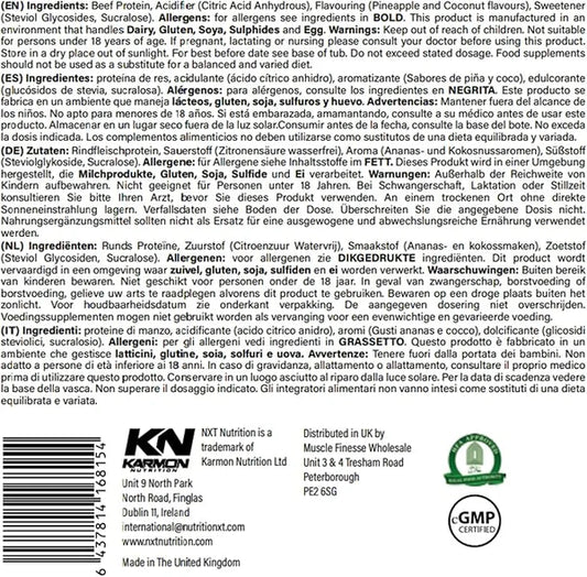 NXT Nutrition Beef Protein Isolate 1.8kg Pinacolada | FORCE